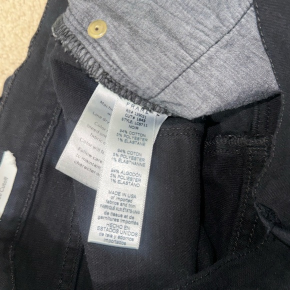 FRAME Le Cutoff Denim Shorts - Black - Picture 6 of 7